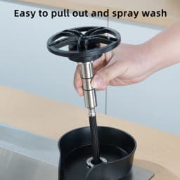 Glass Rinser for Kitchen Sink Cup washer for sink Faucet Bar Glass Rinser 360 Degree Rotating Spout with Pull-out Spray Design