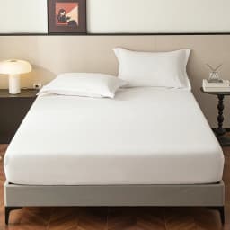 High Quality Fitted Sheet - Microfiber Soft Touch, Deep Pocket 25cm, Wrinkle Free Anti-Slip, Solid Color Twin/Full/Queen/King