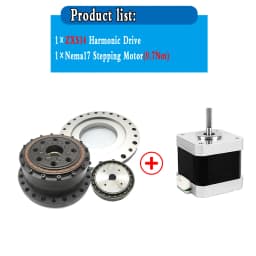 Harmonic Gear Drive High Precision Cup Type Nema17 Stepper Motor Drive Kit 40Servo Motor Drive Kit for Robot Rotating Platform