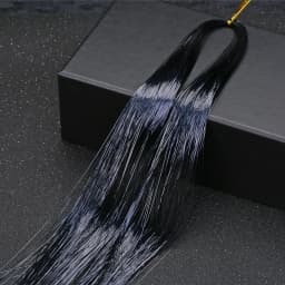 93/120cm Sparkle Synthetic Hair Extensions Tinsel Rainbow Colored Strands Girls Headwear Hairbinge Hair Laser False Decor