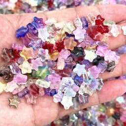 New 30pcs 8mm Five-pointed Star Matte Glass Beads Loose Spacer Beads for Jewelry Making DIY Handmade Bracelets Earrings