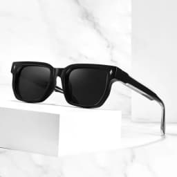 SHAUNA Retro Rivet Rectangle Sunglasses UV400 Sun Glasses