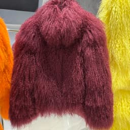 YOLOAgain High Collar Real Mongolia Sheep Fur Jacket For Women 2025 Winter Coats Outerwear