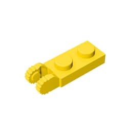 MOC PARTS GDS-821 PLATE 1X2 W/FORK/VERTICAL/END Single side hinged plate (teeth) compatible with lego 44302 children's toys