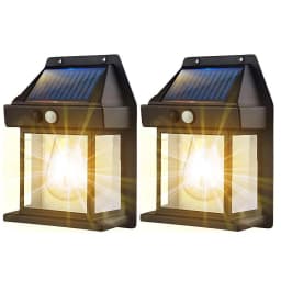 1/2 PCS Solar Wall Light with Motion Sensor Independently Used for Terrace Porch Garden Deck Fence