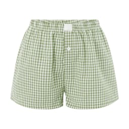 hirigin Women Y2k Gingham Boxer Shorts Stripes Button Elastic Waist Boxers Cute Mini Bloomers Plaid Loose Fit Boy Shorts