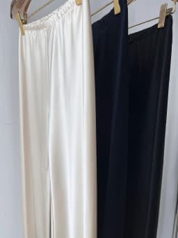 Spring and Summer New Basic Acetate Fabric Mercerization Minimalist Loose Casual Women's Wide Leg Pants