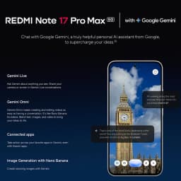Xiaomi Redmi Note 17 Pro Max 5G Global Version, 6.83-inch AMOLED 120Hz Display, 9210mAh Battery, 100W HyperCharge, IP66/IP68 Waterproof, Corning Gorilla Glass Victus 2, Snapdragon 6 Gen 5, 50MP AI Camera, 5G Smartphone