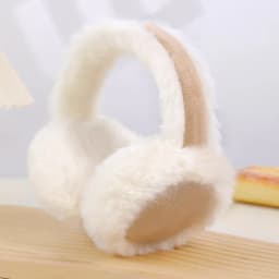 Women Suede Plush Earmuffs Wool Solid Plush Warm Outdoor Skiing Cycling Windproof Cold-Proo Winter Fluffy Ear Muffs Earflap