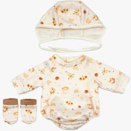 Baby Doll Clothes 43cm Brown Bear Romper for 18" AG Girl Dolls Outfits