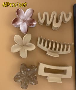 3Pcs/18Pcs Egg Flower Hair Clips Gradient Candy Color Flowers Suitable for Daily Backcombed Ponytail Shark Clip Hair Accessories