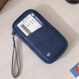 Family RFID Blocking Passport Holder Wallet - Travel Document Organizer with Credit Card Case Essential Travel Bag