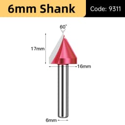HUHAO 6mm Shank V Shape Wood Router Bit 60 90 120 150 Degrees 3D Engraving Bit Carbide End Mill for Wood MDF Cutting Slotting