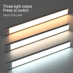 Night Light TYPE-C USB Lights Motion Sensor LED Three Colors In One Lamp For Kitchen Cabinet Bedroom Wardrobe Indoor Lighting