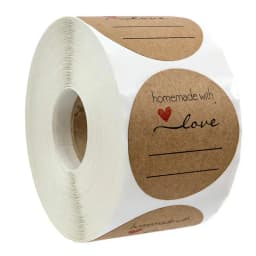 500pcs Handmade with Love Stickers Baking Label Wedding Sticker Party Label Decoration Envelope Seal Stationery Black Sticker