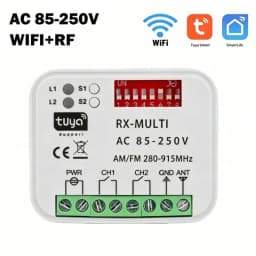 RX MULTI Tuya WIFI 300-868 MHz Garage Door Remote Control Receiver 433MHz 868MHz AC DC 9-30V 85-250V Smart Switch Module Opener