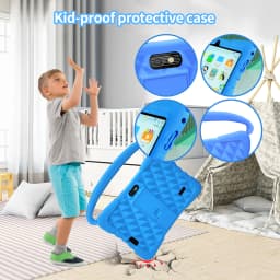 New 7 Inch Kids Android Tablets Quad Core 4GB+64GB ROM Cartoon Portable with Kids-Proof Protective Case Best Gift for Childre