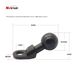 1 Inch 25mm Ball Head Adapter Motorcycle Handlebar Clamp Mount Phone Ball Head Mount Aluminum Ball Base Socket Arm Mount for Ram