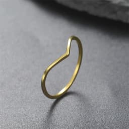 Minimalist Stackable Wave Rings for Women Geometric Finger Ring Stainless Steel Golden Jewelry Thin Rings Set Daily Party Wear