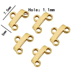 20pcs Stainless Steel Layer Clasp Bails Pendant Loops Drop Connectors 18K Fashion DIY Necklace Bracelet Jewelry Making Supplies