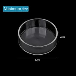 Shrimp Feeding Dish High Transparent Glass Feeding Dish Fish for Tank Clear Feeder Bowl Aquarium Fish Tank Reptiles Feeder