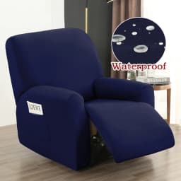 Water-resistant Recliner Covers with Pockets Stretch Reclining Chair Covers Sofa Couch Covers Furniture Protector for Pet Kids