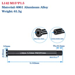 Thru Axle Skewers For MTB Road Bike Frame Fork High Strength M12/M15 Shaft Skewers For 100/110/142/148 Frame Fork Thru Axle Hub