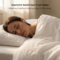 USB Type C Silicone Sleep Wired Earphones In Ear Headphones With Mic In-line Control For iPhone Samsung Noise Reduction Earbuds