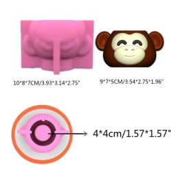 3D Animal Flowerpot Pen Holder UV Crystal Epoxy Mold Elephant Cement Plaster Clay Resin Silicone Mould DIY Crafts Casting Mold