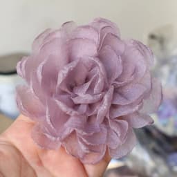 5PCS/Lot 9.5CM Handmade Large Chiffon Fabric Artificial Flower For Wedding Dress Hats Decoration