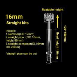DIY Acrylic Aquarium Skimmer Lily Pipe Spin Surface Inflow Outflow Water Plant Tank Filter Cleaning Fish Tank Accessories