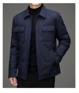 Men's 50% White Duck Down down coat 2026 winter turndown collar warm Down Jackets men fashion light and thin Jacket M-4XL