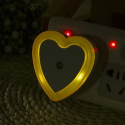LED Mini Night Light EU/US Plug Light Sensor Heart Shape Nights Lamp For Kid's Room Bedroom Bedside Aisle Corridor 110V 240V