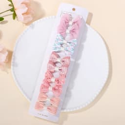 RAINBOW BOWS 10Pcs/set Handmade Fabric Printed Barrette Boutique Mini Bangs Bow Hair Clip Ins Daisy Hairgripes Spring Style