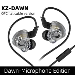 KZ Dawn HiFi Earphone 10MM Dual Dynamic Drive Bass Earbud In Ear Monitor Gaming Sport Music DJ Stage Noise Reduction Hearphone