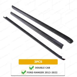 Tailgate Cover for Ford Ranger T6 T7 T8 2012-2021 Wildtrak Raptor Tailgate Protector Guard Cap ABS Matte Black 3/4PCS