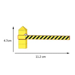 Children's Educational MOC Building Blocks: City Rail Guardrail Train Rail Passage Stop Parking Barrier Gate and Toy Model