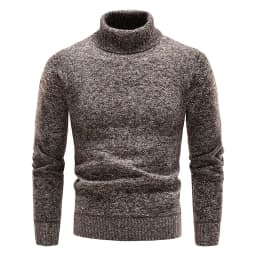 Brand Men Turtleneck Sweaters and Pullovers 2023 New Fashion Knitted Sweater Winter Men Pullover Homme Wool Casual Solid Clothes