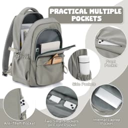 Laptop Backpack for Women, Anti Theft Work Backpack for 14 Inch, School Backpack Nurse Backpack, Bookbag for Teenage Girls Boys