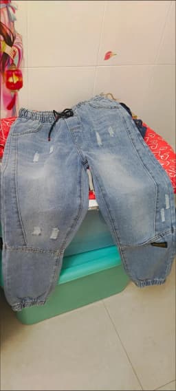 2024 New Hip Hop Harem Jeans Pants Men Loose Joggers Denim Casual Sweatpants Korea Ankle Length Trousers Streetwear Male Clothes