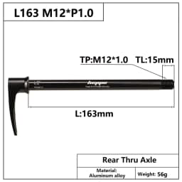 HEPPE MTB Road Bike Thru Axle Front Fork Shaft Skewers 12x100 12x110 Rear Thru Axle 12x142 12x148 Quick Release M12xP1.0/P1.75