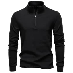 2025 New Men Stand-Up Collar Half-Zip Soft Shell Sweatshirt Long Sleeve Breathable Warm Pullover Casual Streetwear Jacket