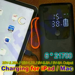 45W Empty Power Bank Case 21700 18650 Battery Housing For Powerbank Charging For Macbook Tablet PC DIY Power Station Box Shell