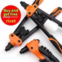 Hand Rivet Gun Set Professional Rivet Nut Riveter Construction Stapler DIY Hand Tool Riveter Tools Embody 50pcs Rivet Nut