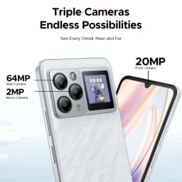 DOOGEE M30 Pro Smartphone 6.88" IP68 Waterproof Android 16 8000mAh Battery 1.3inch Rear Display 64GB(8+56) 256GB NFC Google Pay