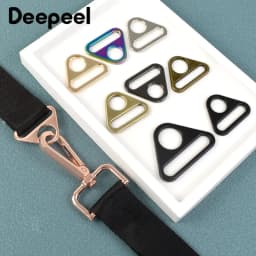 10Pcs Deepeel 20-50mm Metal Triangle Ring Belt Buckle Bikini Adjust Clasp Hook Clasps for Bra Strap Bag Webbing DIY Accessories