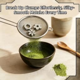 Stainless Steel Matcha Sifter Fine Mesh Anti-Caking Baking Tool Portable For Outdoor Picnic Home Cafe Matcha Preparation