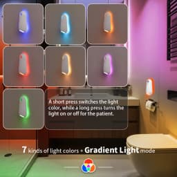 Toilet Night Light Motion Sensor Light Toilet Bowl Light RGB Color Changing For Bathroom Decoration LED Rechargeable LED Light