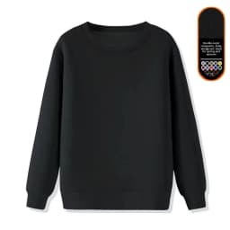 Men's Fleece Lined round Neck Sweatshirt Loose Long Sleeve T-Shirt Thickened Lamb Velvet Warm Winter Base Layer Shirt
