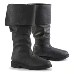 Medieval Leather Boots Jack Sparrow Renaissance Half Haddock Shoes Footwear Larp Pirate Warrior Vintage Jackboot For Adult Men